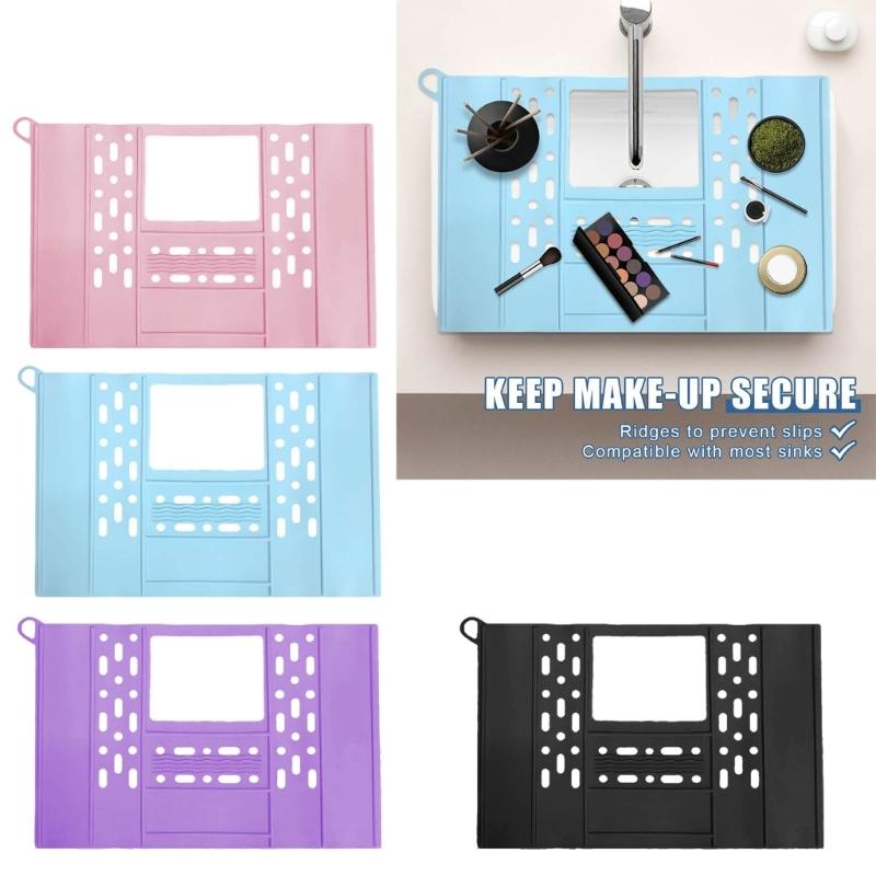 Rutschfester Wasserablauf Multifunktional Faltbare Spülenabdeckung Silikon Spülen Make-up Pad Waschlappen Spülenpad Erweiterte Oberfläche