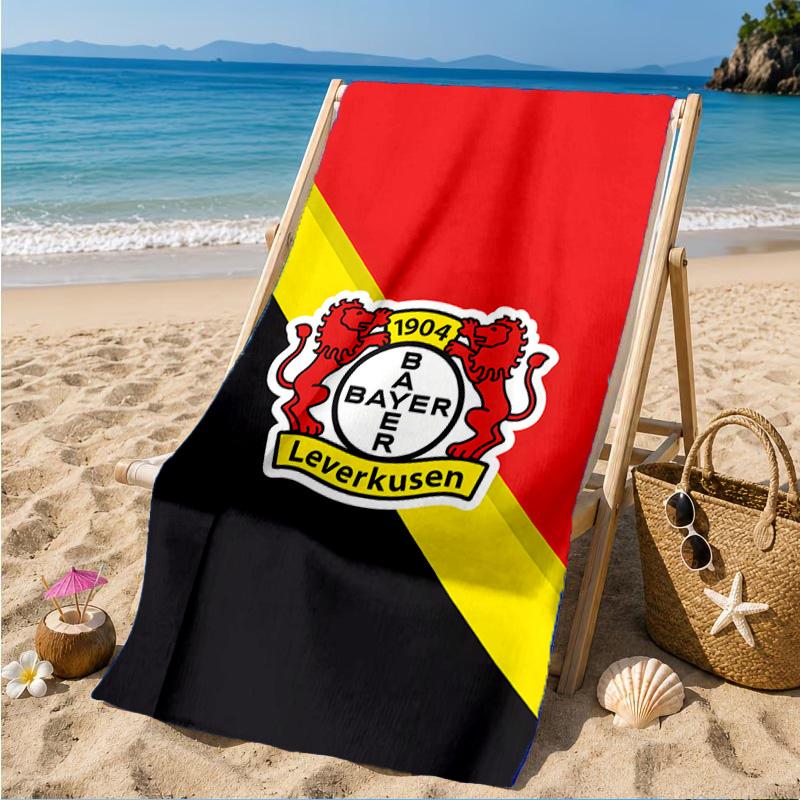 Bayer Football Club Printed Microfiber Beach Towel, Soft And Absorbent, Quick-Dry, Ideal for Summer Travel, Beach Essential, Swimming Pool