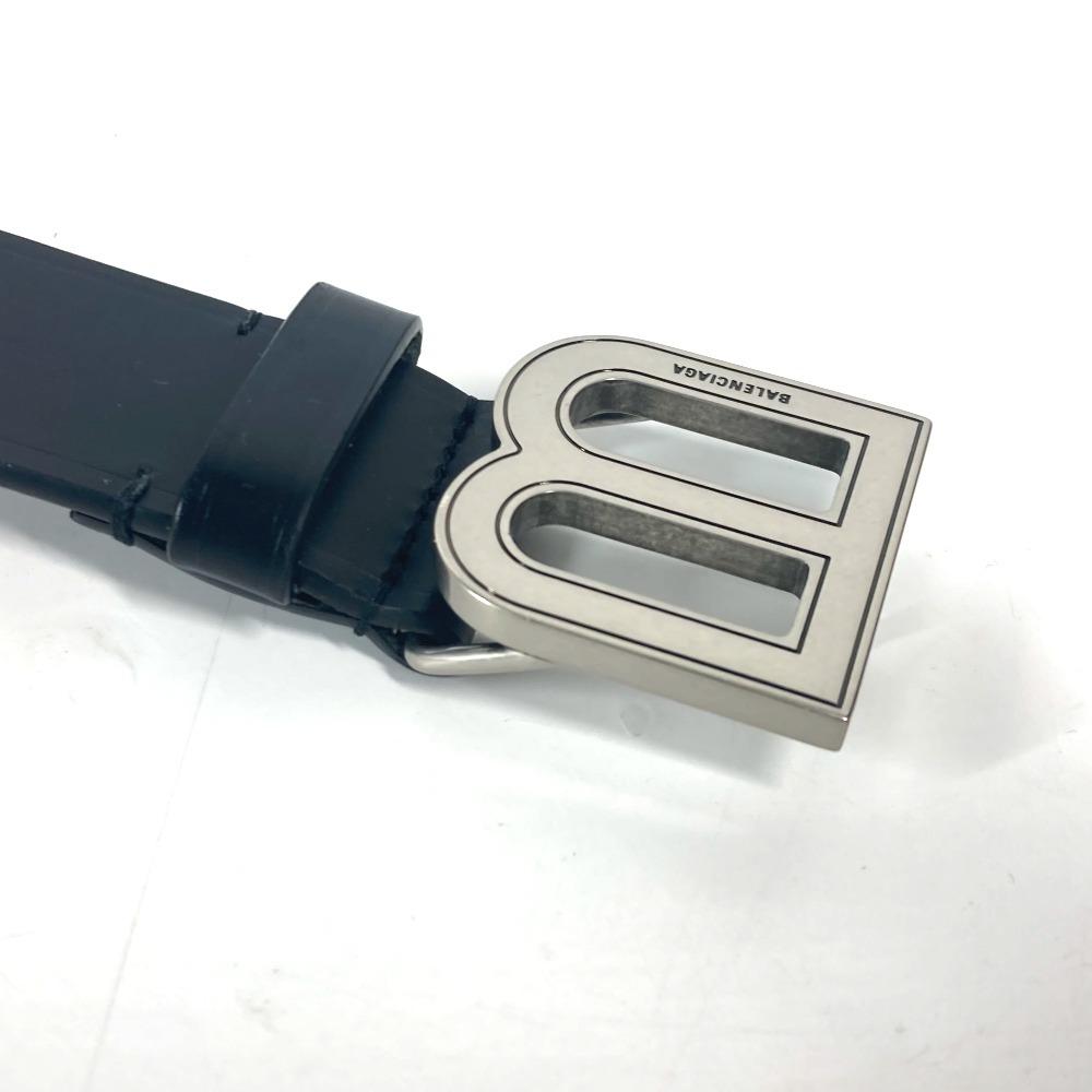 BALENCIAGA 655956 B Buckle Accessories belt Leather Black