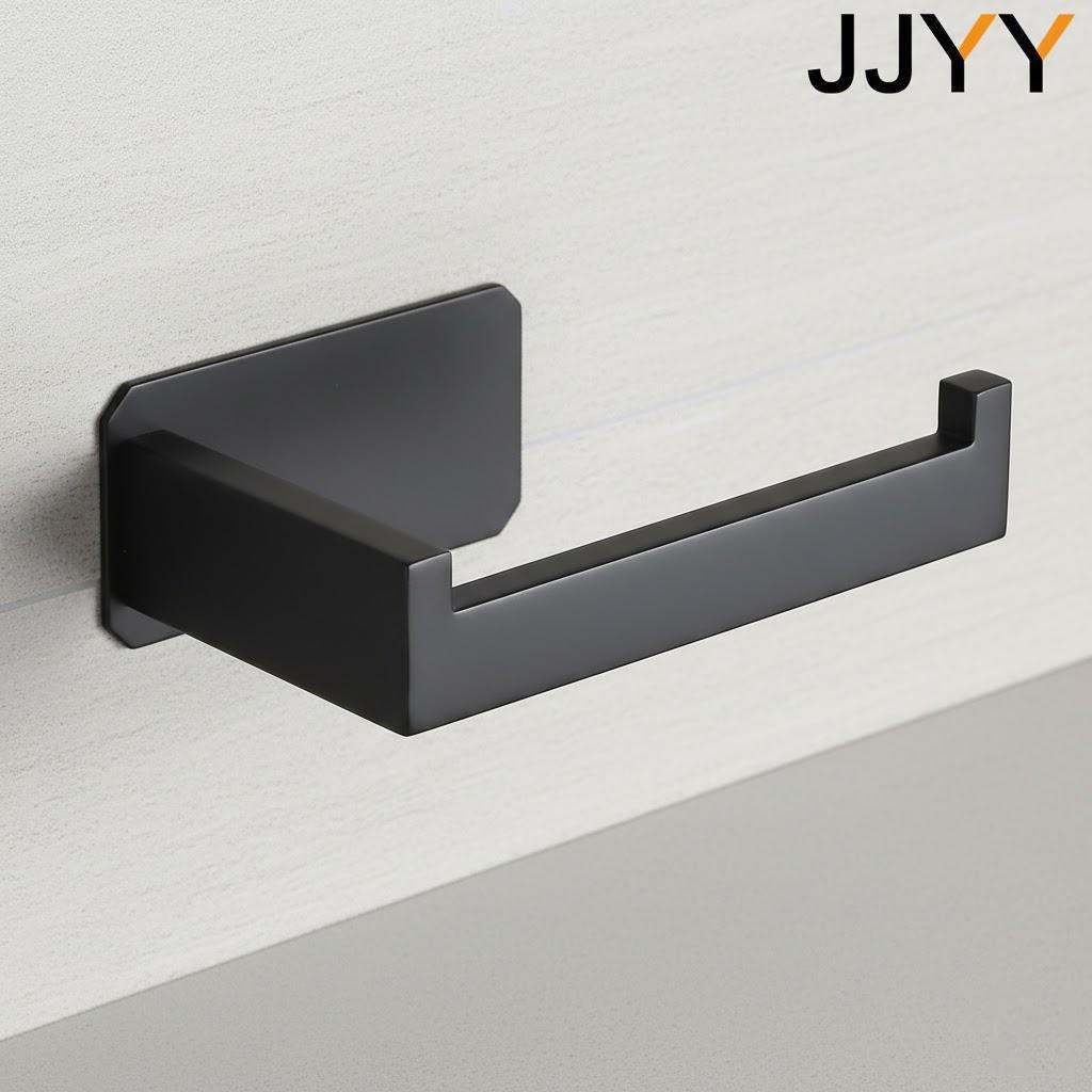 

High Quality 304 Stainless Steel Wall Mounted Toilet Paper Holder No Drill Bathroom Tissue Roll Dispenser for Home Storage чёрный