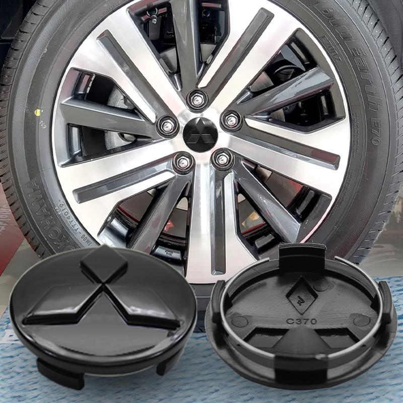 4ks 54mm Krytky středů kol pro auto Kryty nábojů Odznaky Příslušenství Pro Mitsubishi Outlander Lancer 10 9 ASX RALLIART Eclipse L200 Pajero