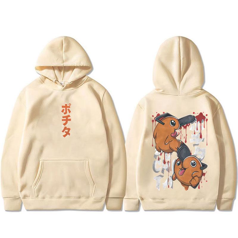 Anime Chainsaw Man Denji Pochita Funny Graphic Hoodie Men Women Clothing Manga Oversized Hooded Sweatshirt Hoodies