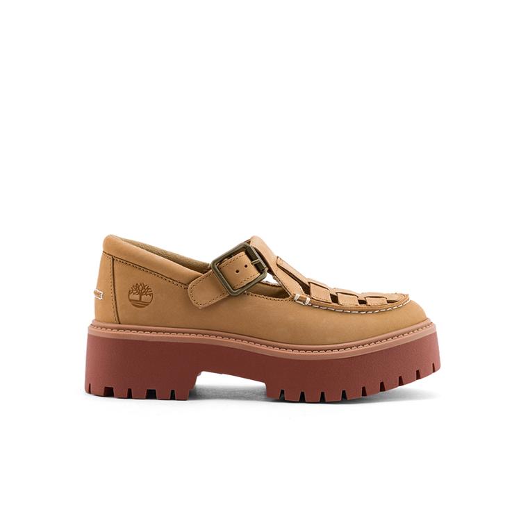 Timberland Casual Thick Sole Height Increasing Breathable Mary Jane Shoes Women Shoes Light-Beige A4188EN3