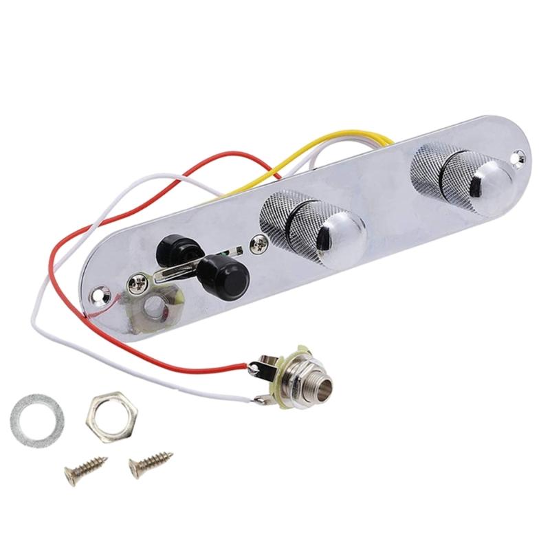 Vintage Carved Wired Loaded Guitar Control Plate Harness Switch Knobs for JB  Bass Replacement Parts, Silver Color