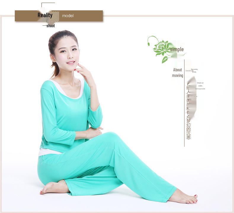 Modal Mid-Sleeve Yoga Suit: Women's 3-Piece Set for Dance & Practice, Comfortable Loose Fit