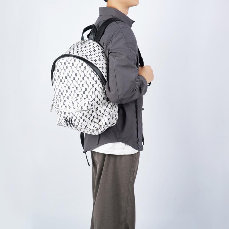 New MLB New York Yankees Polyester Combo Bag Backpack Regular Unisex Black White 3ABKM102N-50CRD