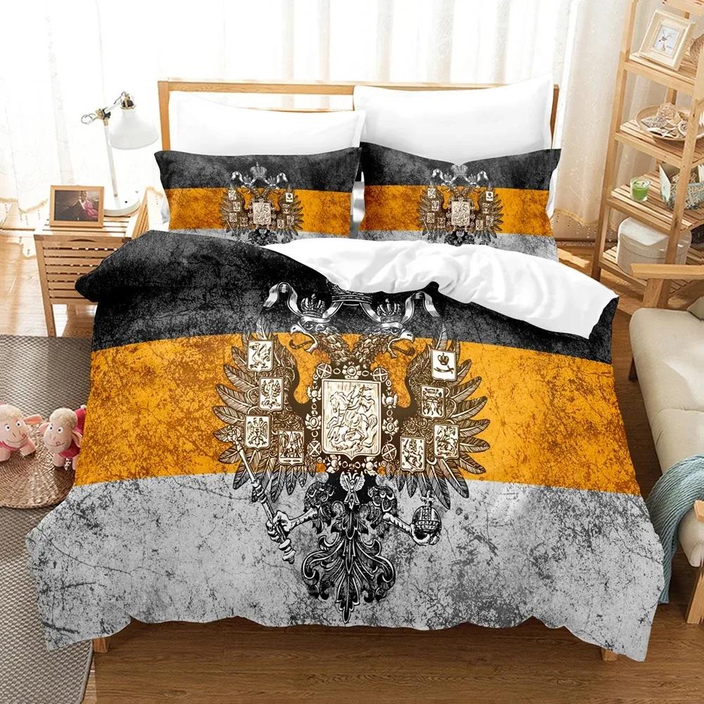 Russian flag Bedding Set Single Twin Full Queen King Size Russian theme Bed Set Teenager Bedroom Duvetcover Sets 3D Print 030
