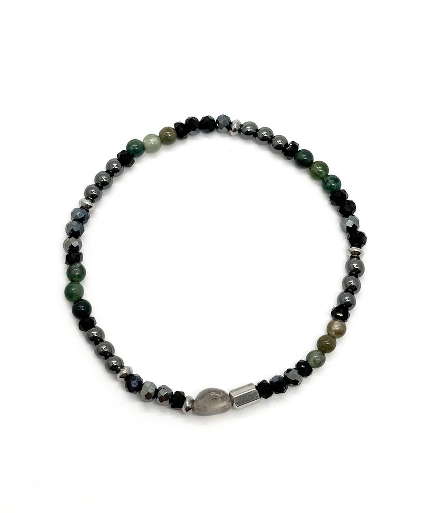 Monoflux Core Tone Gemstone Bracelet _ Green Core
