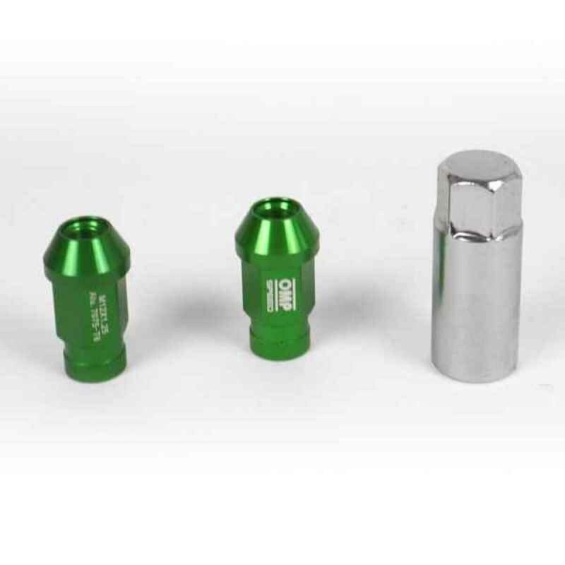 OMP-Set Nuts OMP 7075 40 Mm M14 X 1.50 20 Pcs Green