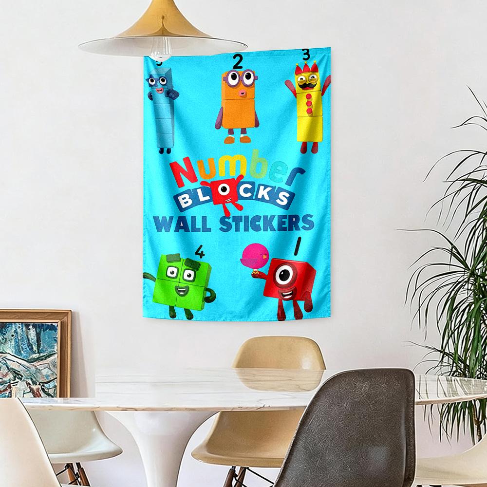 Numberblocks Wall Decor Tapestry Art For Pet Memorial Birthdaywedding Party Backdrop Family Gift