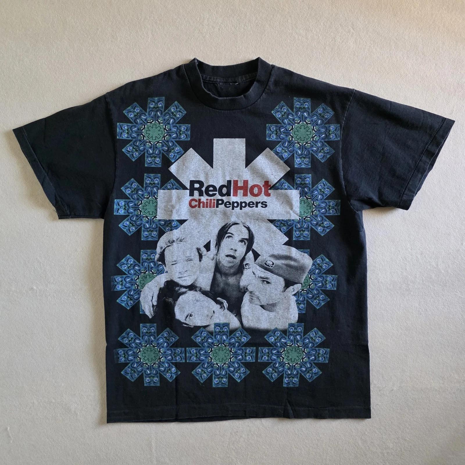 Red Hot Chili Peppers Big Print All Over Print Graphic Tee Tshirt L 2XL