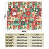 Red Christmas Pattern Blanket Flannel Textile Decor Multifunction Warm Throw Blankets for Sofa Car Plush Thin Quilt