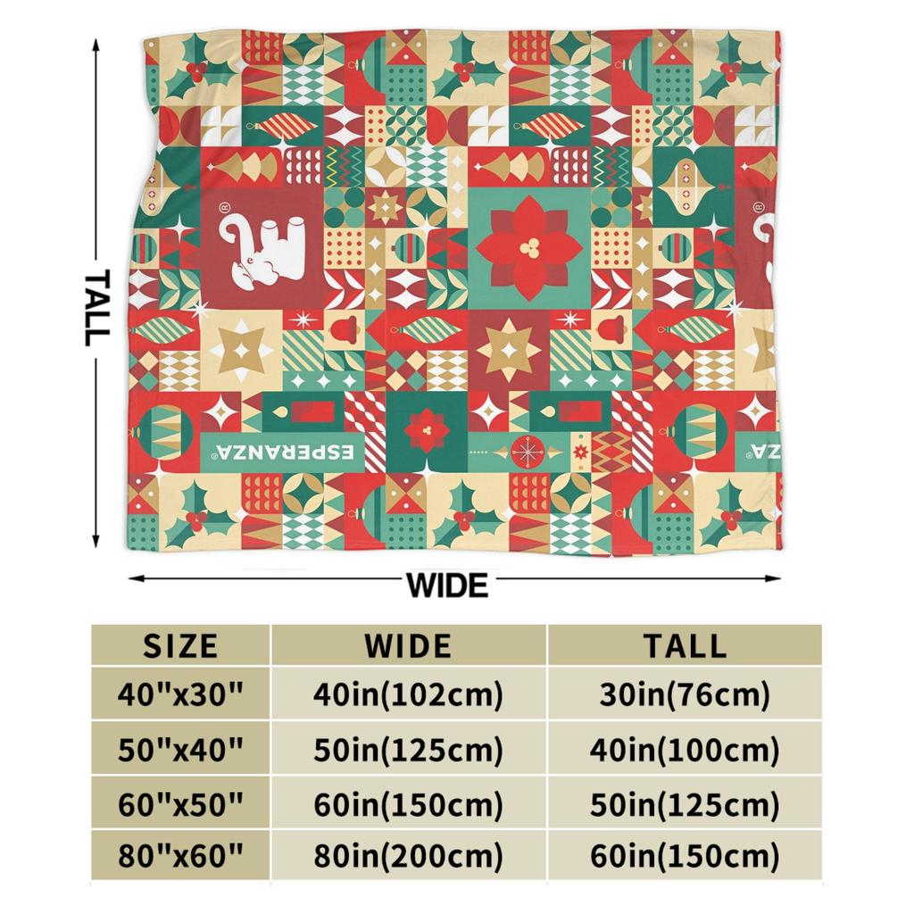 Red Christmas Pattern Blanket Flannel Textile Decor Multifunction Warm Throw Blankets for Sofa Car Plush Thin Quilt