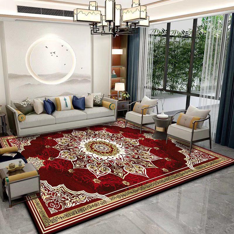 Persian Antiskid Carpet for Living Room Luxury Foldable Big Size Lounge Rug Easy Cleaning Entrance Door Mat Flannel Customizable