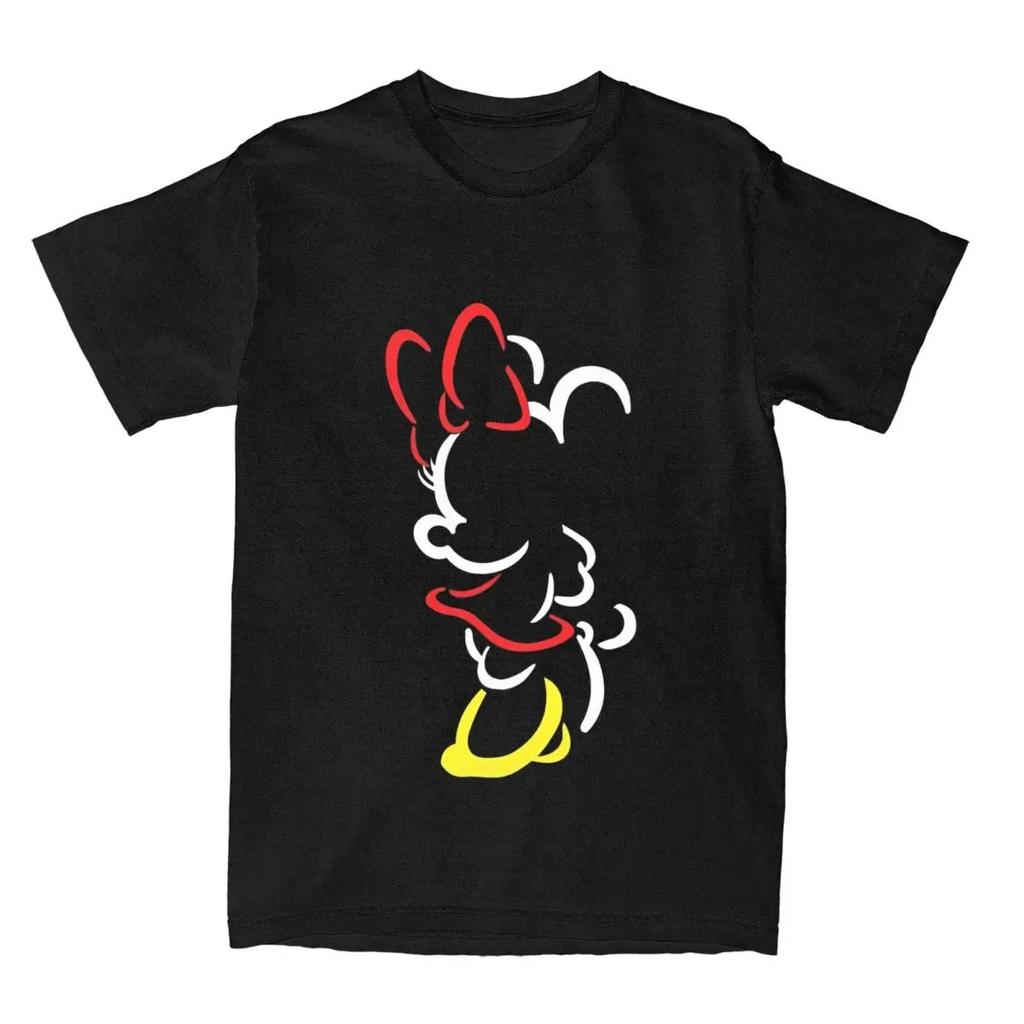 2026 Disney New Mini Mickey Mouse Donald Duck Printed TShirt High Quality Unisex Short Sleeve Loose Fashion Plus Size Top