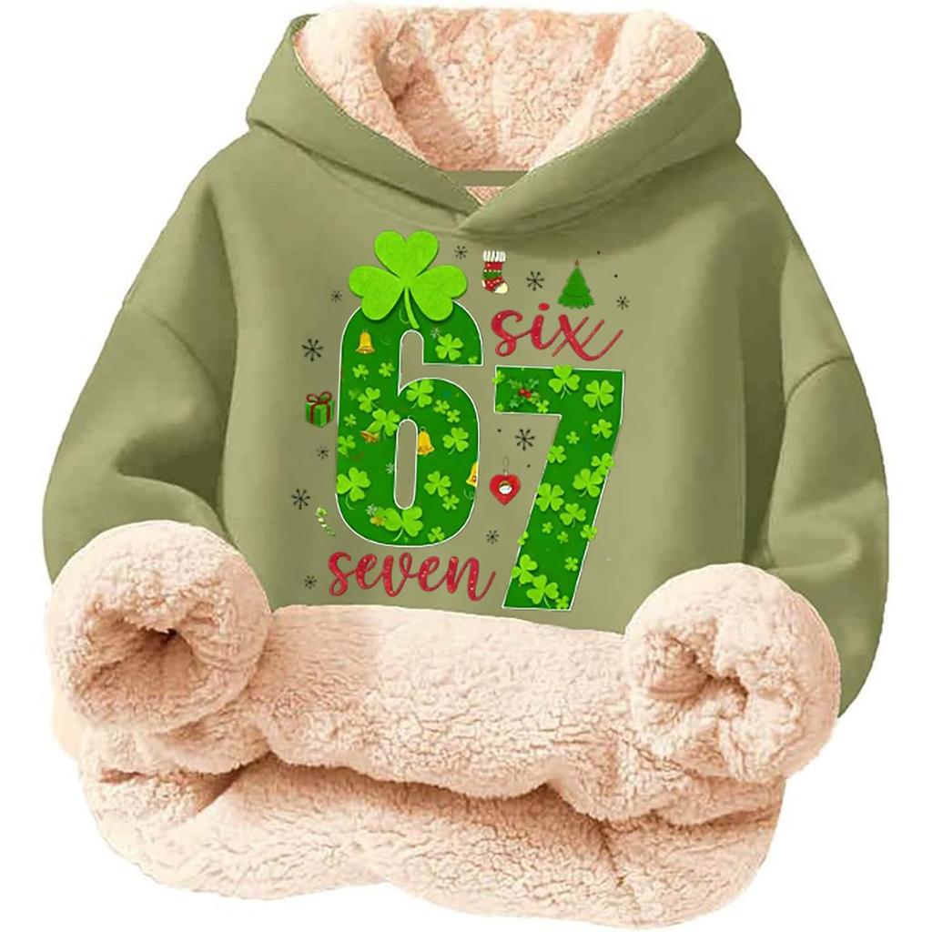 Children's Fashionable Printing Casual Fleece Hooded Loose Fit Hoodie Without Pockets