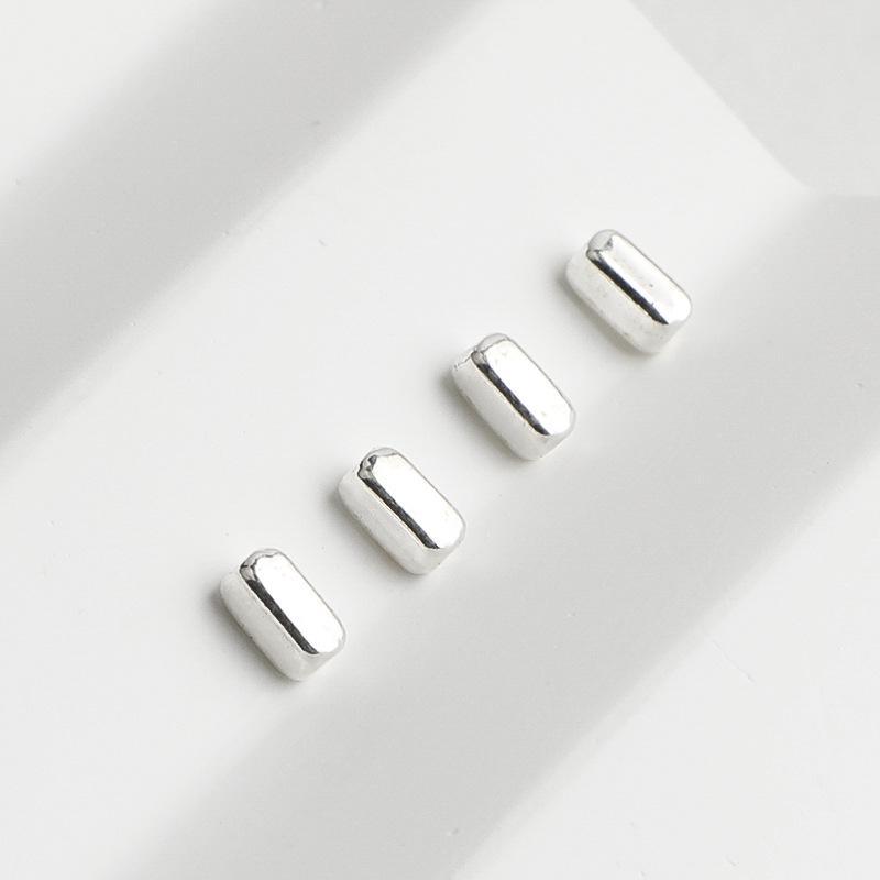 S925 Sterling Silver Square Spacer Beads for DIY Beading and Weaving