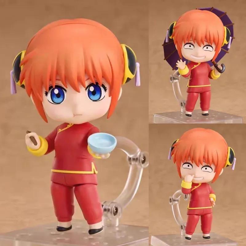 Cute Chibi Nendoroid Gintama 2462 Kagura 2420 Gintoki 2458 Shinpachi Action Figure Anime Articulated Doll Toy Collect Model Gift
