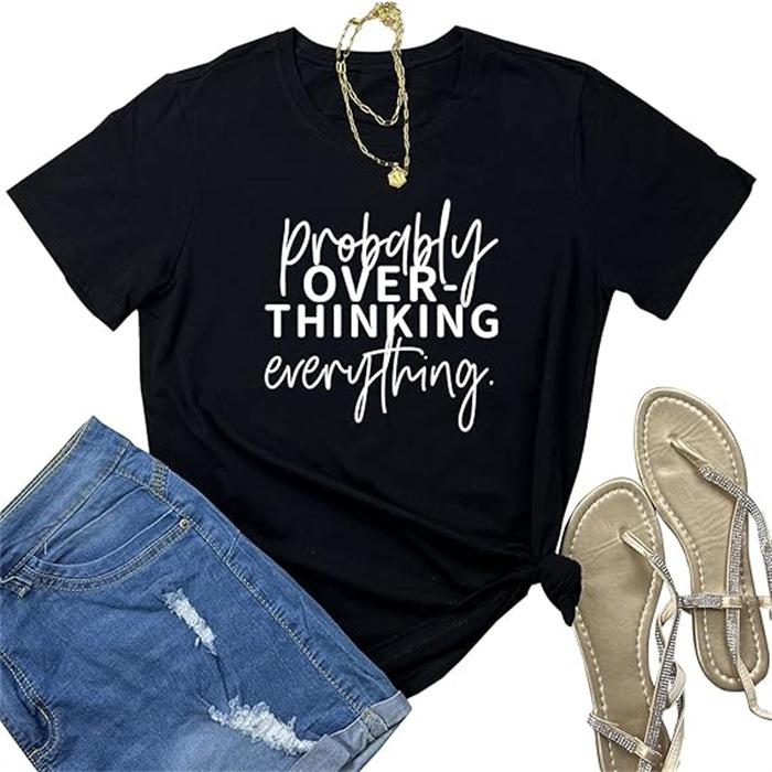 Summer Round Neck Printed Top Fashionable Casual Cute Short Sleeved Women's Pure Cotton T-shirts