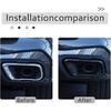 Tailpipe Exhaust Muffler Tail Pipe Cover Trim Decal Exterior Accessories Compatible with Corvette BMW X5 G05 X6 G06 X7 G07 2019-2021,For M Sports