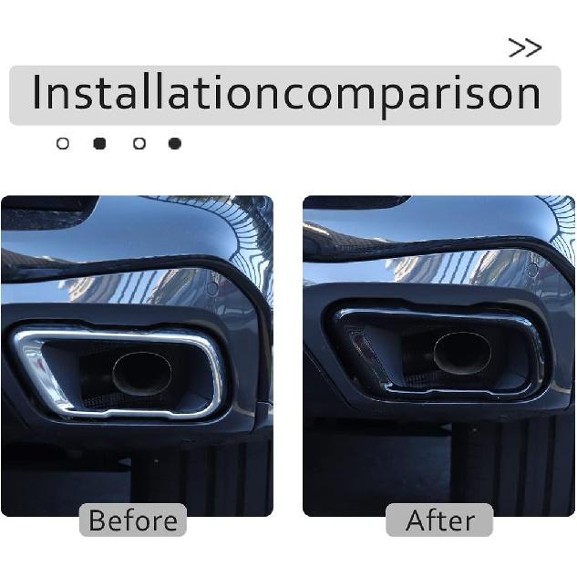 Tailpipe Exhaust Muffler Tail Pipe Cover Trim Decal Exterior Accessories Compatible with Corvette BMW X5 G05 X6 G06 X7 G07 2019-2021,For M Sports