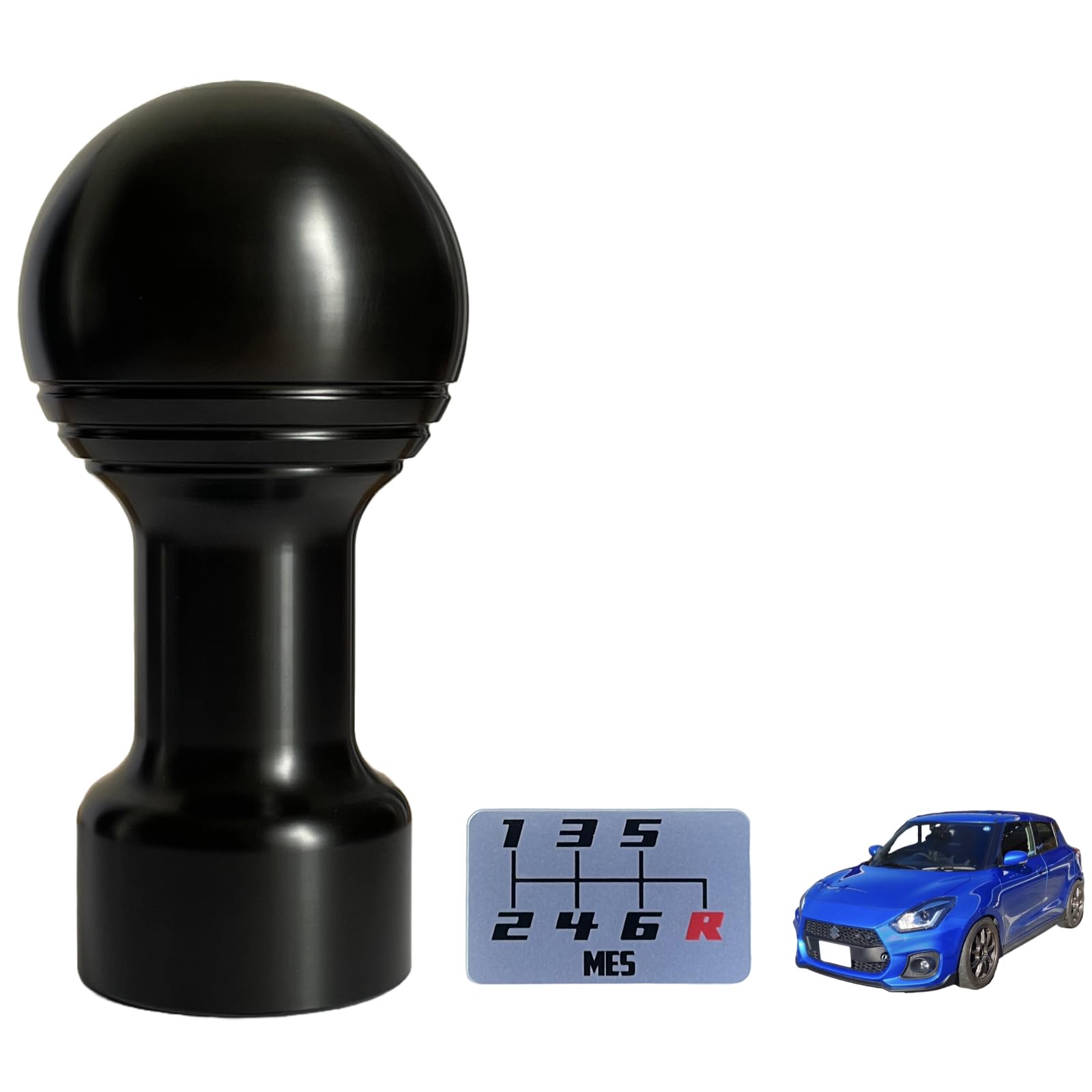 

MES Shift Knob for Swift Sport Inspection M12 x ZC33S, Compliant, Ball-Shaped, P1.25 (50mm_40mmUP, Black) чёрный
