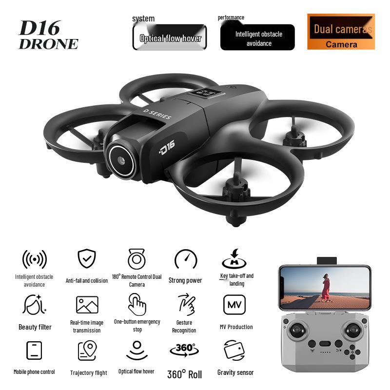 D16 Mini Dual Camera FPV Racing Drone with Obstacle Avoidance