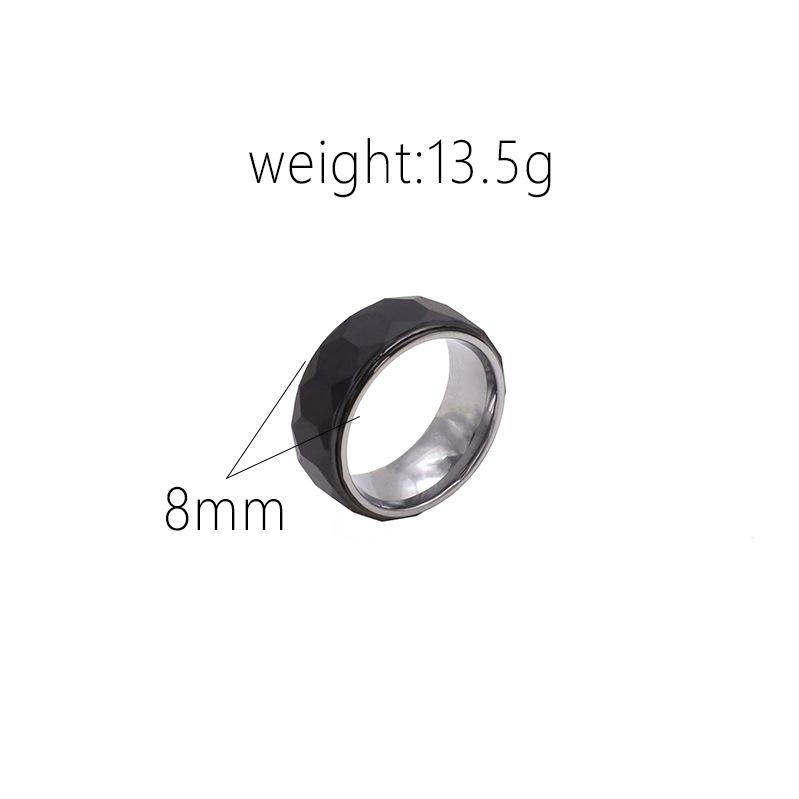 Personalized Tungsten Steel Plain Ring Black Trend Ring Does Not Fade Men'S Fashion Fashion Fashion Jewelry Couple Ring Jewelry