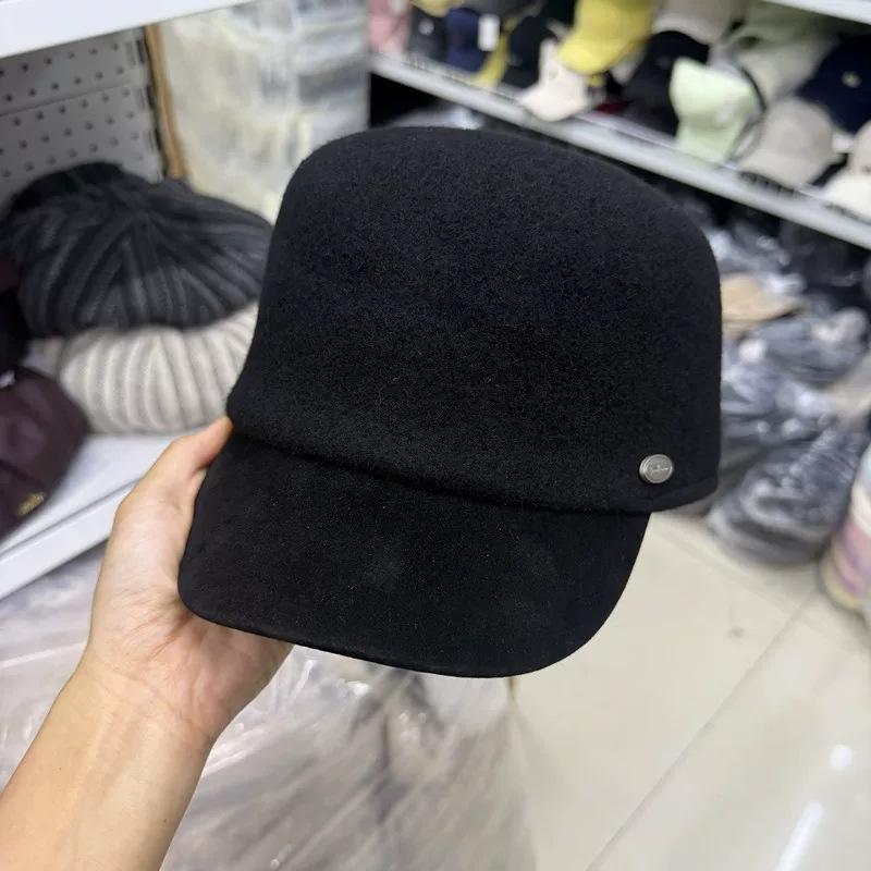 Fashion simple warm wool equestrian hat women autumn and winter warm fashion casual thin baseball cap cap tide