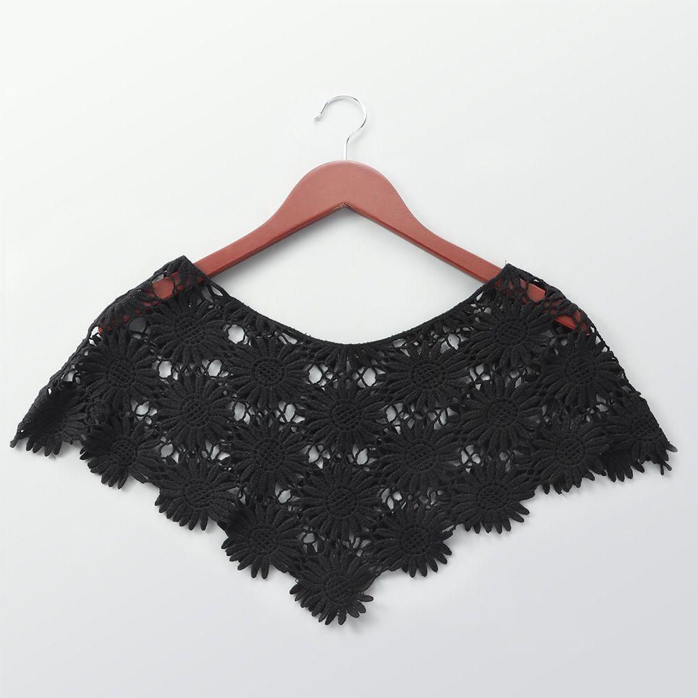 Dutý střapec Vintage šál Pončo Falešný límec Háčkovaný pletený plášť Krajková vesta