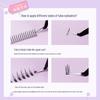 Menghela Big Eye Natural Curled False Lashes - Thin Stem Single Cluster for Lengthening