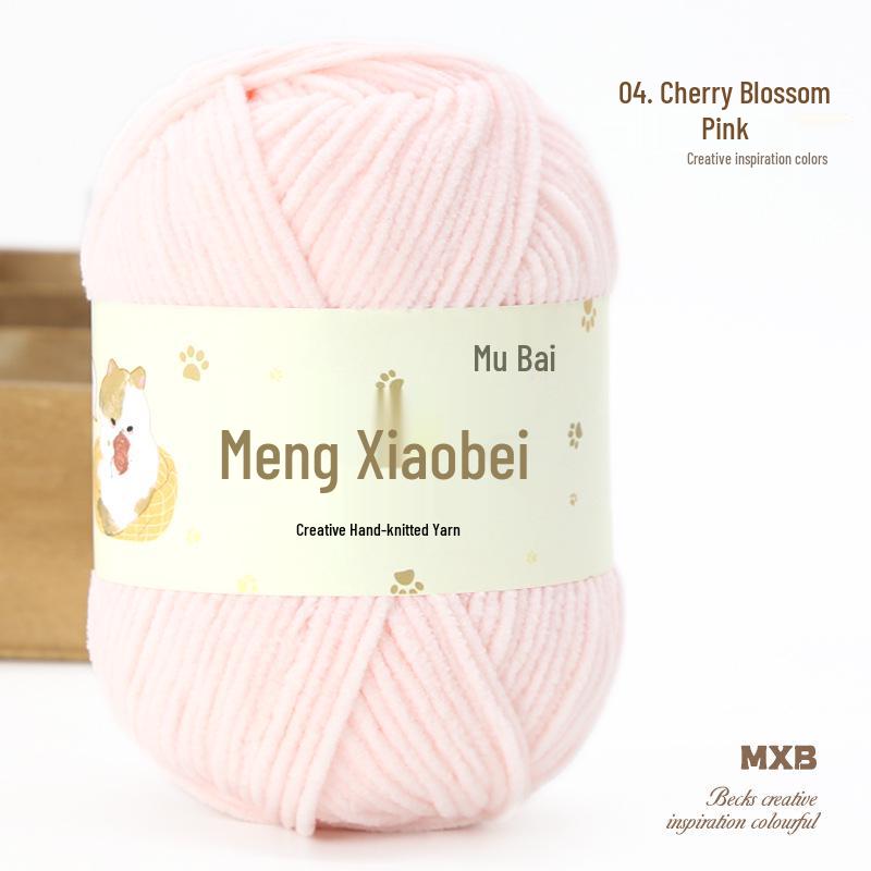 Meng Xiaobei Matte Chenille Yarn for Knitting: Handmade Doll Pendant, Scarf, Hat.