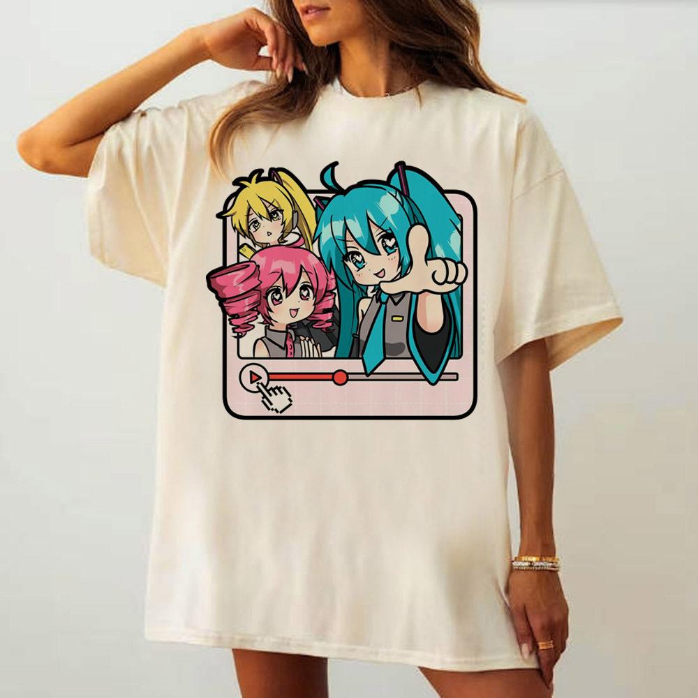 Kasane Teto Top Tees Teen Grunge 2000s Harajuku 80s Trendy Korean Clothes Tshirt Trendy Graphic Pastel Y2k Digital