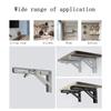 2ks ocelových skládacích držáků 6/8 palce, nastavitelné nástěnné trojúhelníkové skládací úhlové police na stůl