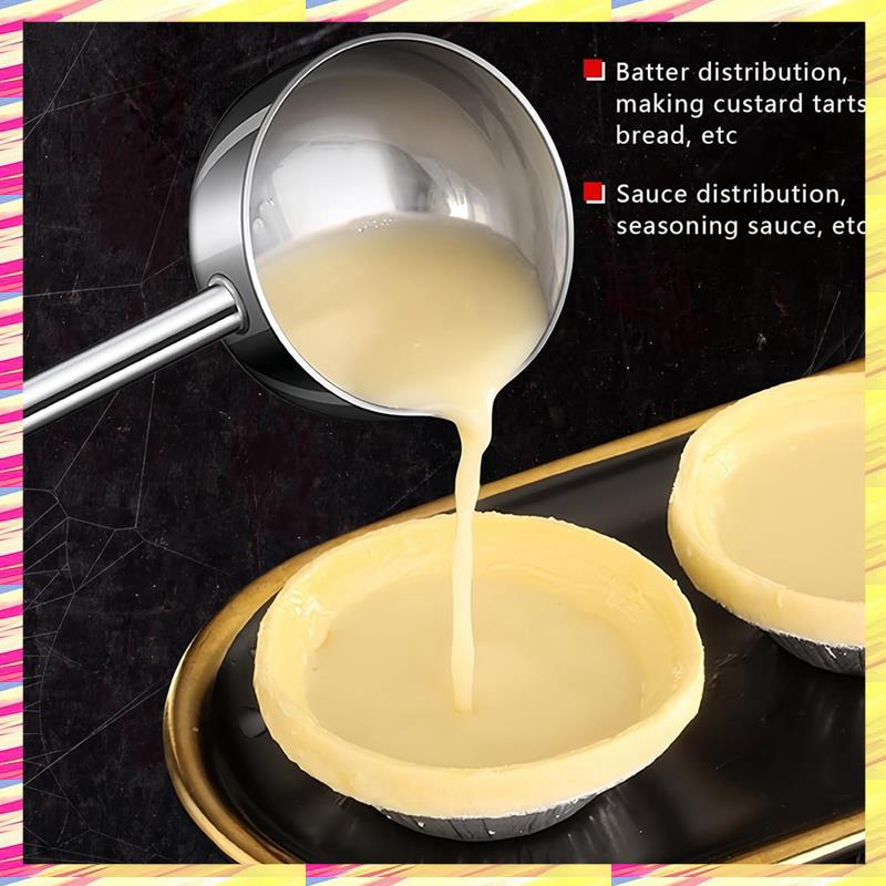 ABJJ Small Soup Ladle Metal Deep Spoon With Pour Spout 2 Oz Long Handle Gravy Ladles Heat-Resistant Stainless Steel 10.5 Inch 14