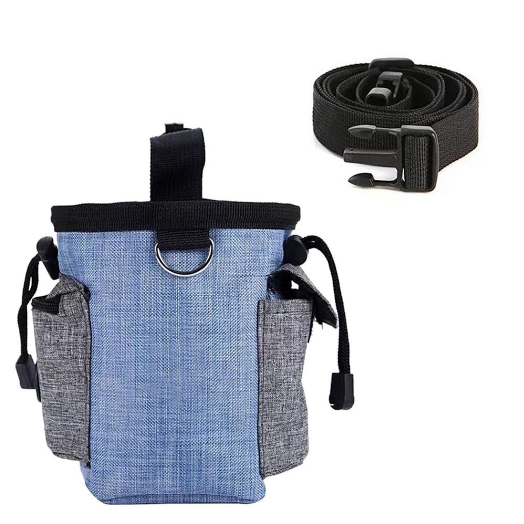 Waterproof Dog Treat Pouch With Poop Bag Dispenser Adjustable Belt Pet Training Food Bag For Outdoor Walking