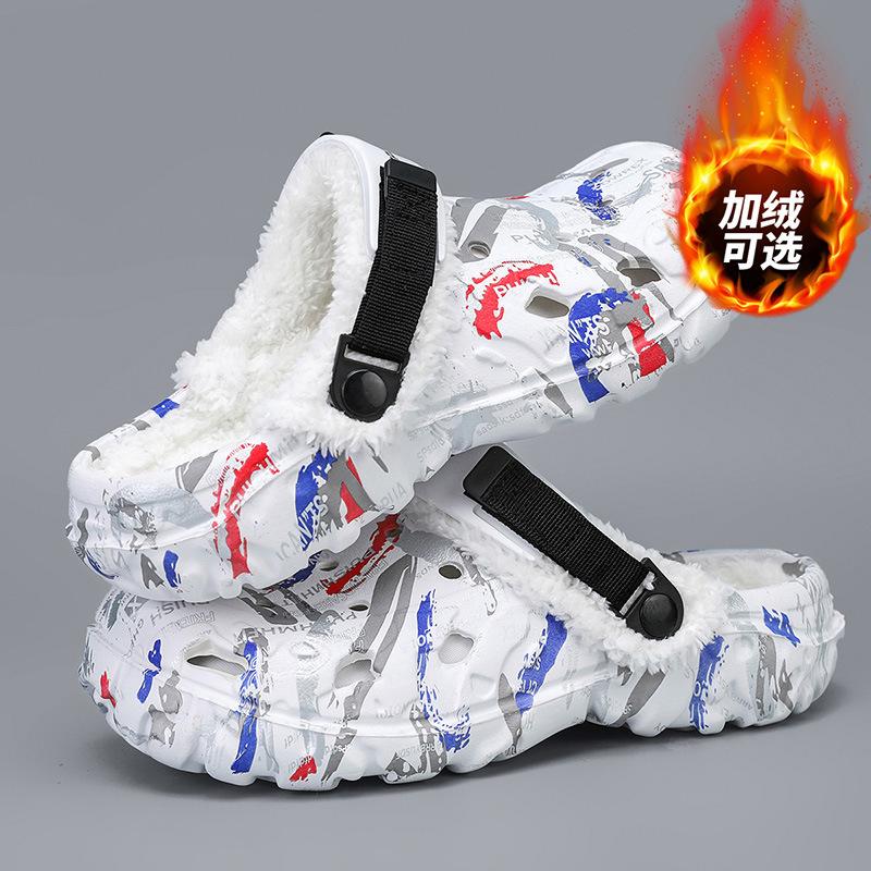 Winter und Sommer zwei Tragevarianten abnehmbarer Beutelkopf Strandschuhe leichte große Größe Lochschuhe Sandalen mit weicher Sohle Herrenschuhe