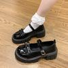 Shoes Woman Flats Clogs Platform Oxfords Dress Creepers New Leather Summer Black High Mary Janes Womens Derby Shoes Black Flats