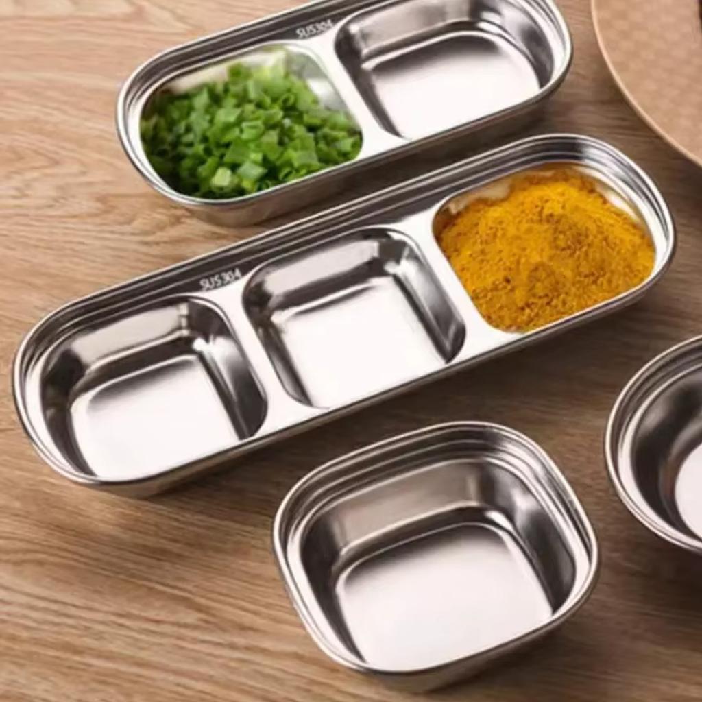 304 Stainless Steel Dip Pickled Vegetables Stainless Steel Sauce Tomato Sauce Separate Salt Vinegar Sugar Spice Dip Bowl Korean
