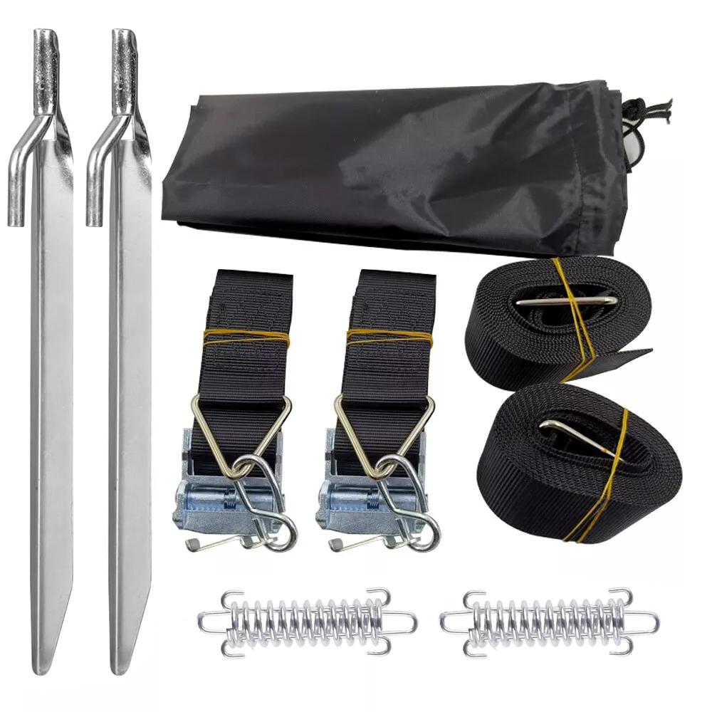 1set  Awning Storm Hold Down Side Straps Canopy Securing Hooks For Thule Caravan Motorhome Storm Wind RV Accessories
