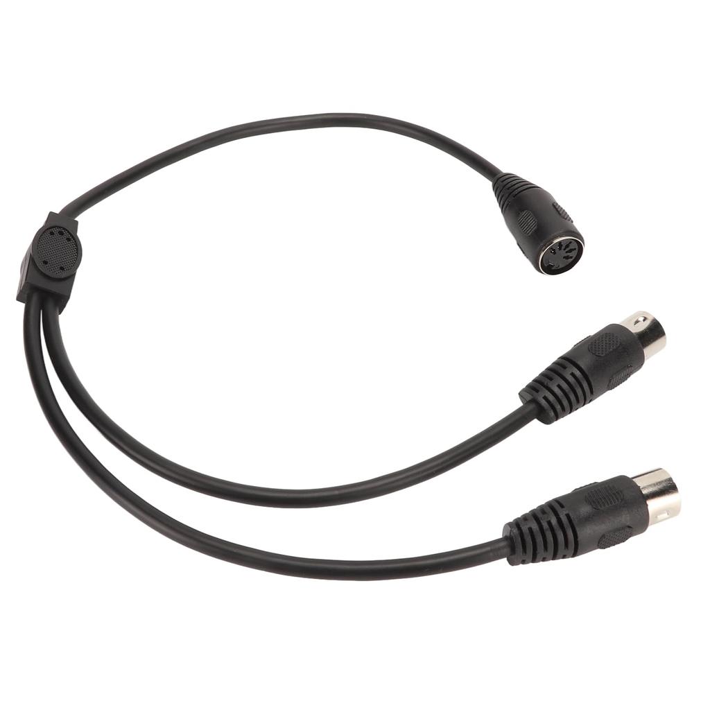 MIDI DIN 5 Pin Splitter Y Adapter Din 5 Pin Female To Dual 2 Male Audio MIDI Adapter Extension Cable for MIDI Electric MIDI Guitar Cable, Keyboard,