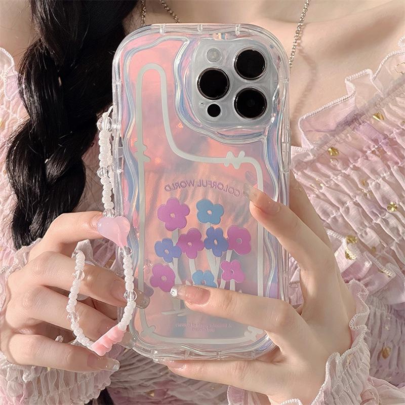 Zhitai Cream Pattern Clear Case for iPhone 12/14/15/16 Pro Max XS/XR