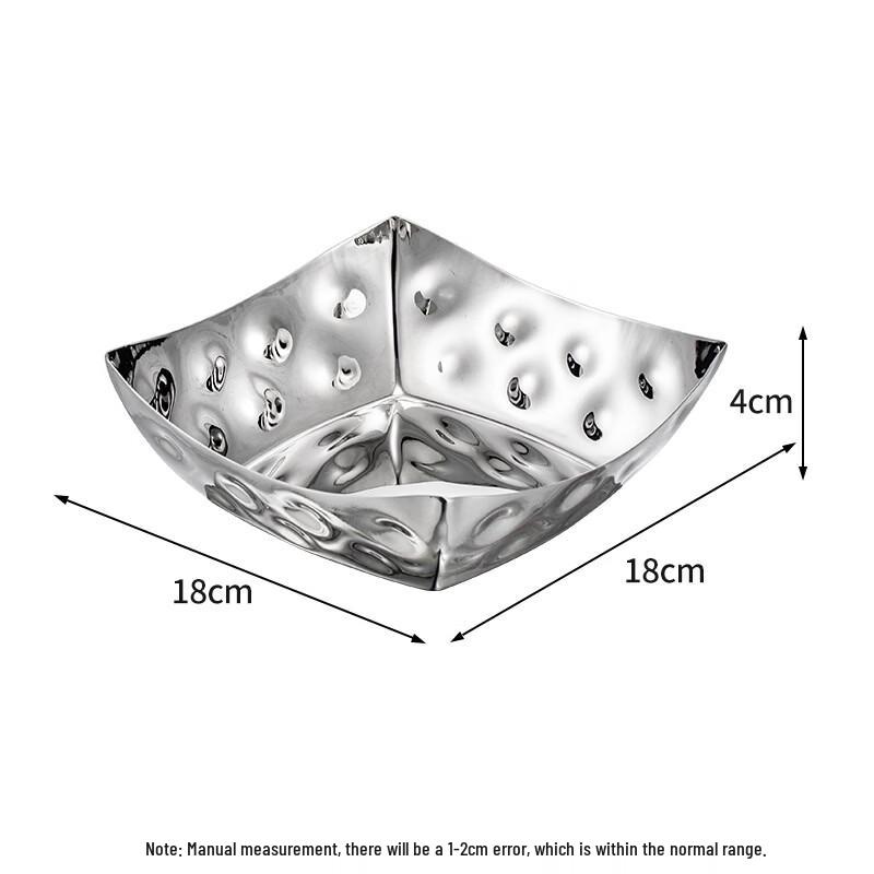 Japanese Style Hammered Stainless Steel Snack Plate