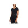 Under Armour Vanish Elite Vent Solid Color Round Neck Short Casual Short Sleeve T-Shirt Women Tops Black 1383639-001