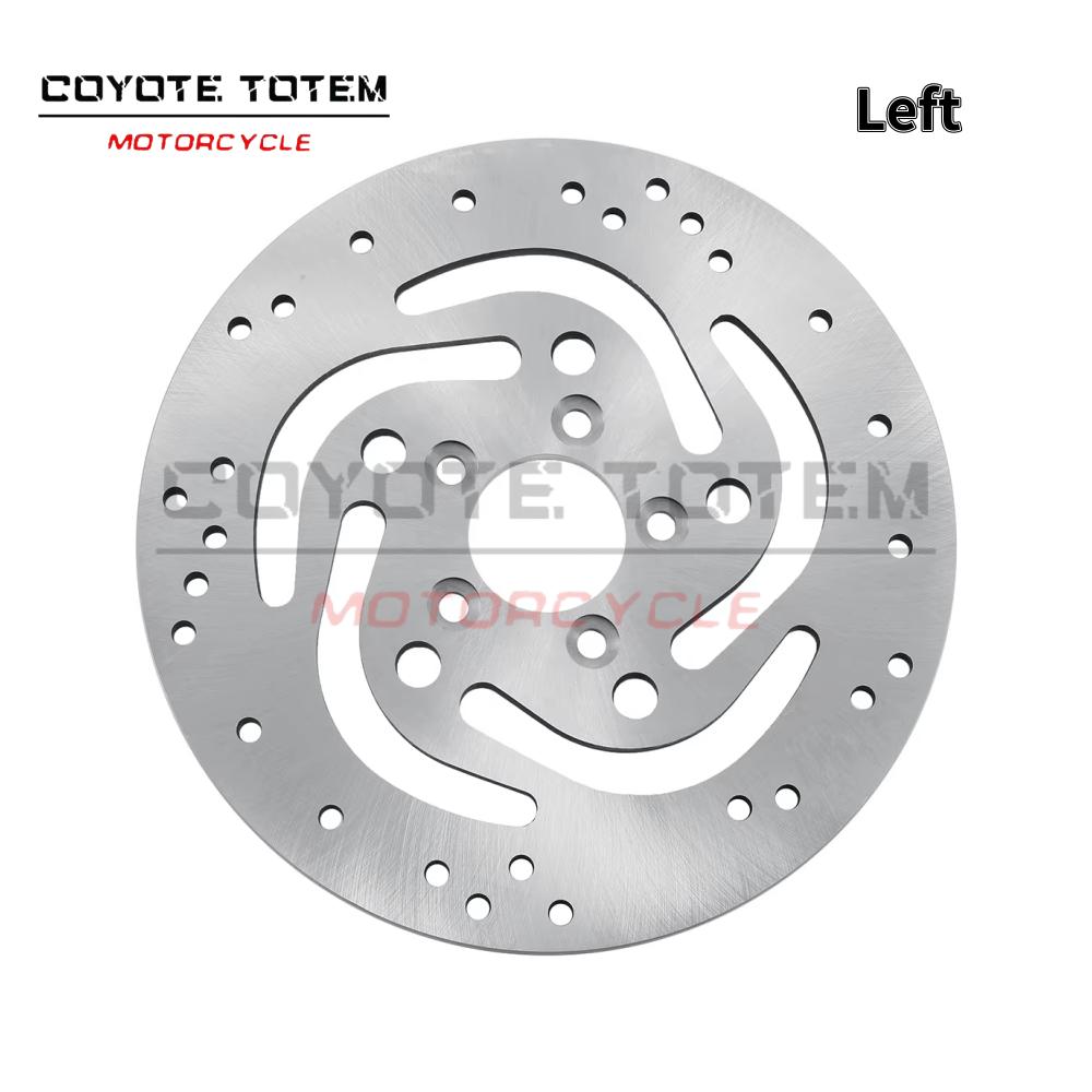 Compatible with Harley XL883, XL1200, Fat Dyna, Glide, Road King Front and Rear Brake Discs Left front brake dis