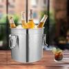 Premium 304 Stainless Steel Storage Bucket W/ Airtight Lid- 12L/405oz Large Capacity,Leak-Proof Easy Clean,for Food Rice Flour