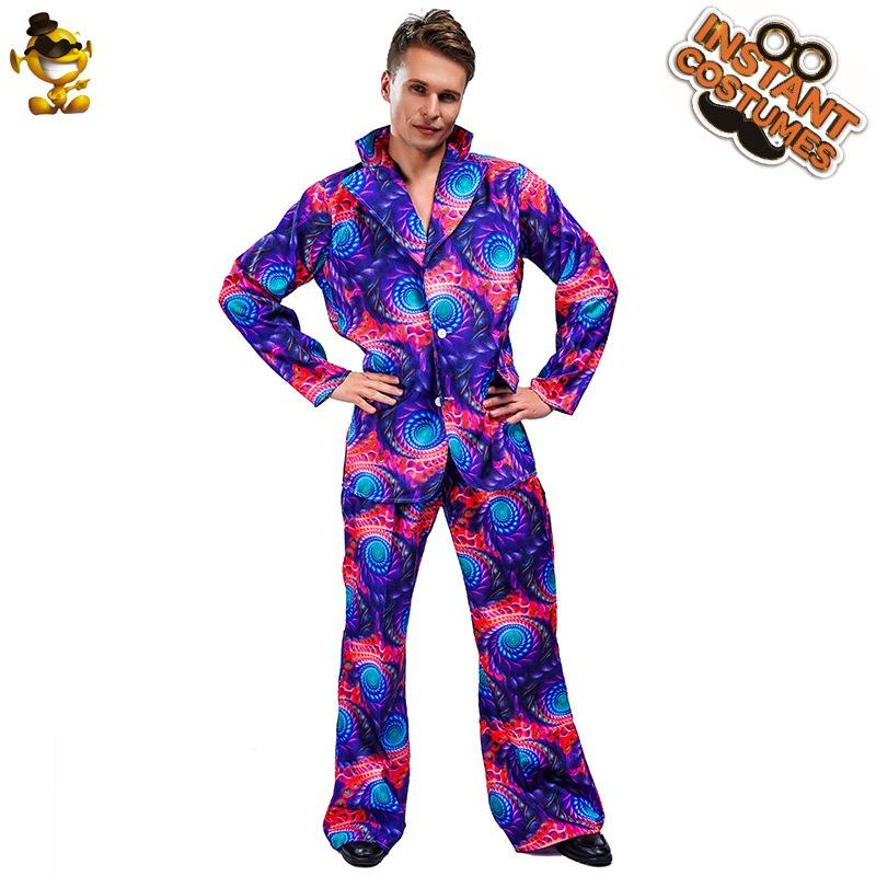 Erwachsenen großer Junge Hippie Anzug Bühnenauftritt Kostüm Maskenball Kostüm Party Kostüm