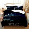Set Biancheria da Letto Titanic Singolo Matrimoniale Per Ragazzi Ragazze Regalo Piumone Tessile per la Casa Amante Jack e Rose Copripiumone Romantico