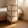 Bamboo Storage Rack Saving 3 Drawer Space-Efficient Design
