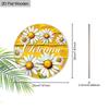 Daisy Welcome Wooden Sign, Charming Round Front Door Decor, Summer Floral Wall Hanging - Ideal Gift for Home & Garden Lovers